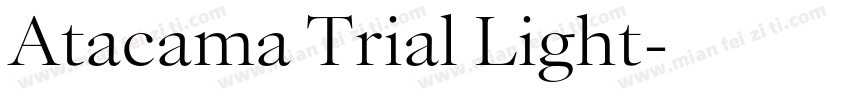 Atacama Trial Light字体转换